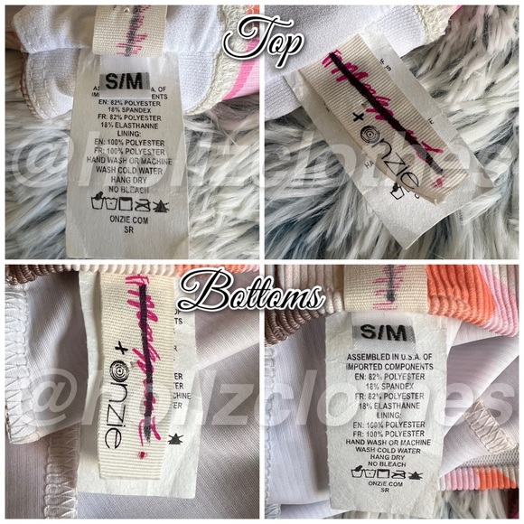 NWOT FP Movement x Onzie Pink Retro Print Mini Bell SET - Picture 4 of 14